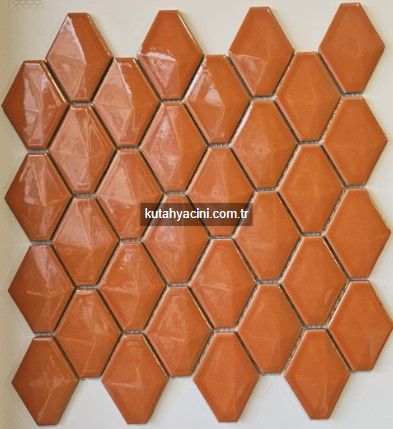 225-Porselen Şekilli Karo  Oranj  7.7X6-31X30.6 